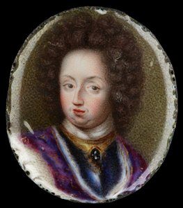 Ritratto in miniatura di Carlo XI, re di Svezia 1660-1697 da Erik Utterhielm